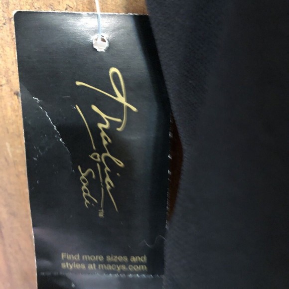 Thalia Sodi Embellished Shift High and Low Hem Black Dress Women’s Small - Picture 4 of 5